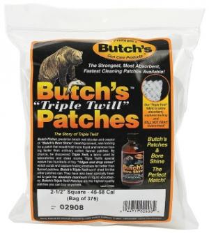 Butch's Triple Twill Reinigungspatches 375 Stück für .45 - .58 / .410 / .20