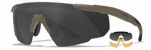 WX SABER Advanced Brille mit 3 Wechselgläsern, Gestellfarbe Matt Tarnfarbe