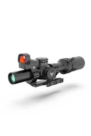 Swampfox American Warrior 250 Bundle – Arrowhead 1-10x24 LPVO Red Guerrilla Dot MIL+ Liberty II 3 MOA Red + Freedom Mount Pro