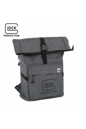 GLOCK Rucksack „Perfection“ – Grau – wasserdicht beschichtet – 32×14×41 cm