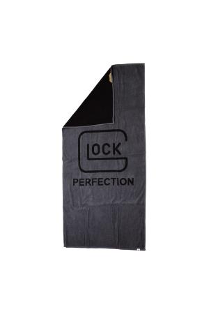 GLOCK Perfection Badetuch 70×140 cm – Grau/Schwarz – 100% Baumwolle