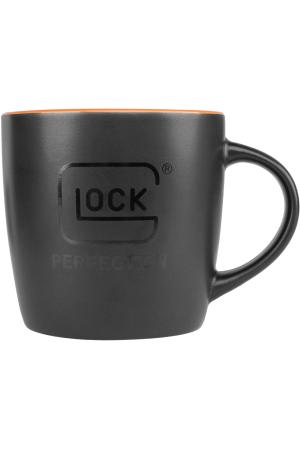 Glock Kaffeetasse „Perfection“ – Schwarz/Orange – 250 ml – Keramik