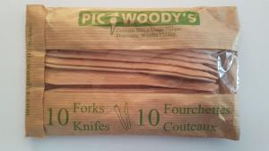 Pic Woody's Holzbesteck f. 10 Personen (Gabel/Messer)
