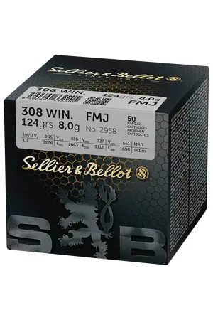 Sellier & Bellot .308 Winchester VM 8,0 g / 124 grs 50 Patronen