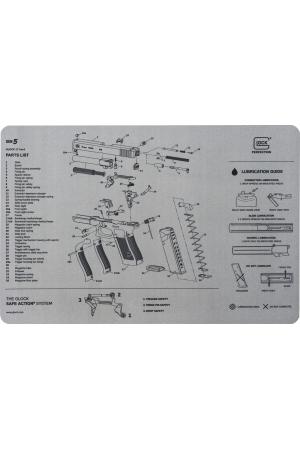 Glock Unterlags- & Reinigungsmatte Gen5 – Grau – 425×277 mm