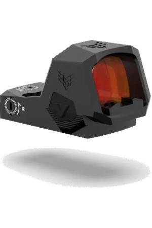 Swampfox Sentinel II 1x20 RMSc Micro-Reflexvisier - 3 MOA Dot, rot, Blackout Rear Sight Guide