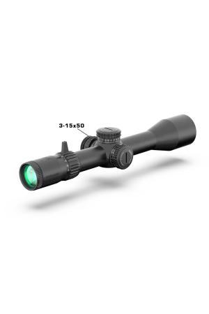Swampfox Warhawk 3-15x50 FFP Präzisionszielfernrohr - RECCE MIL-Absehen, 34 mm