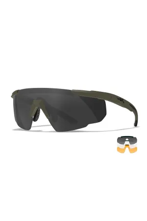 WX VALOR Brille mit 3 Wechselgläsern, Gestellfarbe Matt Armee Grün WX VALOR Brille mit 3 Wechselgläsern, Gestellfarbe Matt Armee Grün