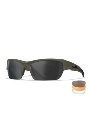 WX VALOR Brille mit 3 Wechselgläsern, Gestellfarbe Matt Armee Grün WX VALOR Brille mit 3 Wechselgläsern, Gestellfarbe Matt Armee Grün