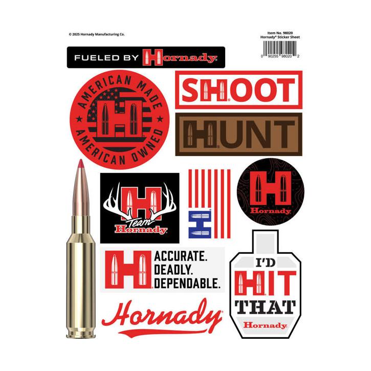 Hornady Sticker Sheet American Made American Owned #98020