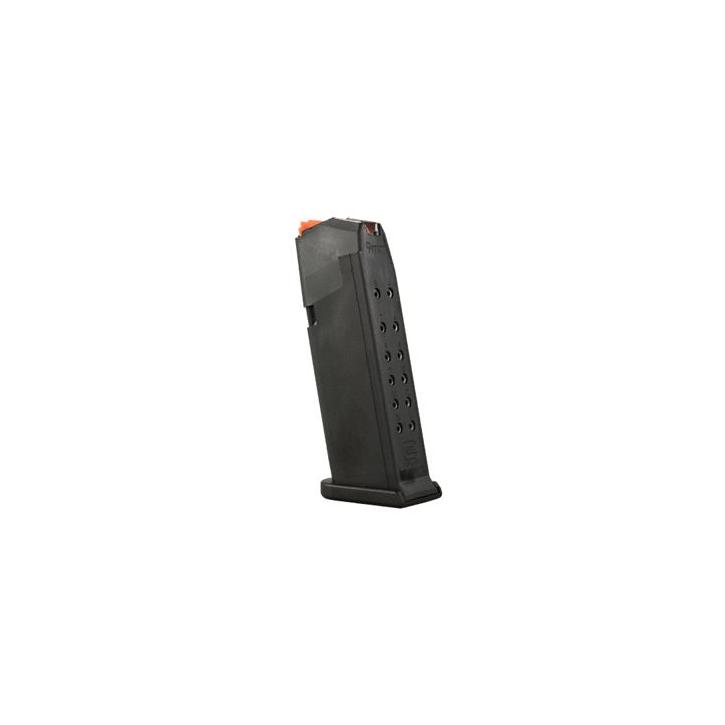 Glock Magazin G19 – 9mm Luger – 15 Schuss – Schwarz/Orange (Zubringer)