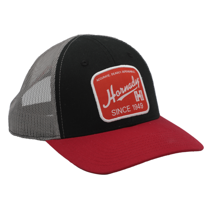 Hornady Schildmütze Retro Tri-Color Schwarz Grau Rot "Since 1949"