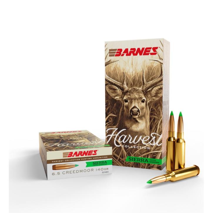 Barnes Harvest Collection 6,5mm Creedmoor 9,1 g / 140 gr Sierra Tipped GameKing Jagdmunition – 20 Stück #32400