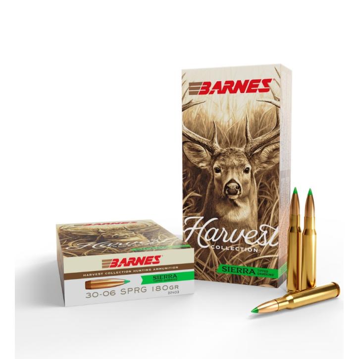 Barnes Harvest Collection .30-06 Sprg. 11,7 g / 180 gr Sierra Tipped GameKing Jagdmunition – 20 Stück #32403