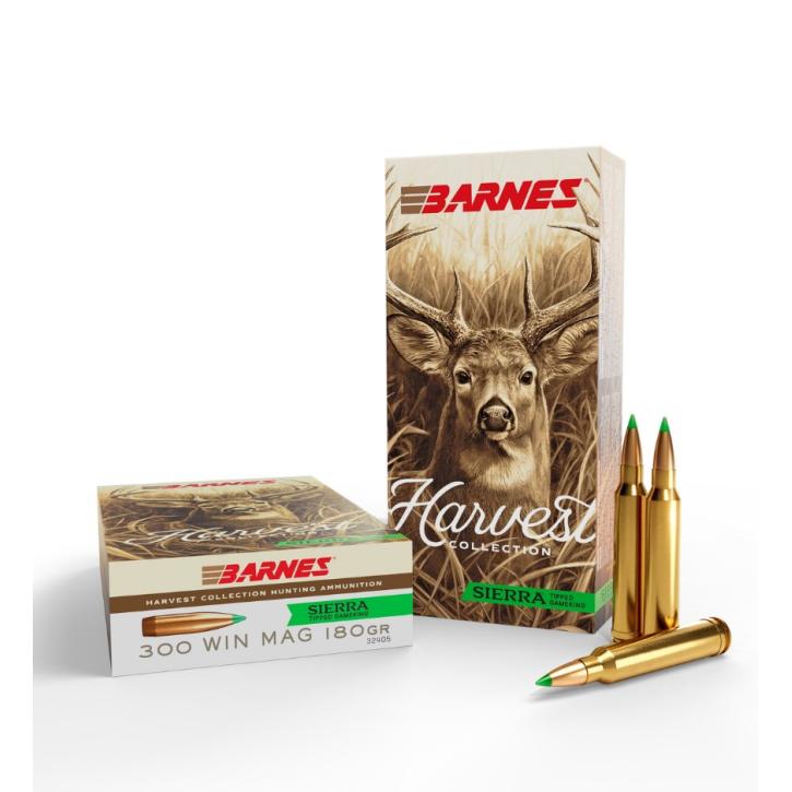 Barnes Harvest Collection .300 Win. Mag. 11,7 g / 180 gr Sierra Tipped GameKing Jagdmunition – 20 Stück #32405