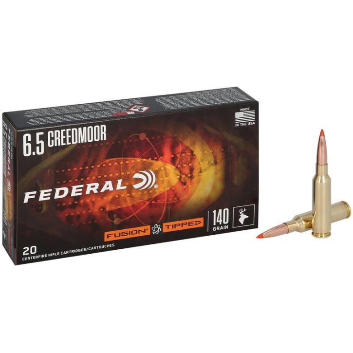 Federal Fusion Tipped 6,5 Creedmoor 9,1 g / 140GR Jagdmunition – 20 Stück #F65CRDTFS1