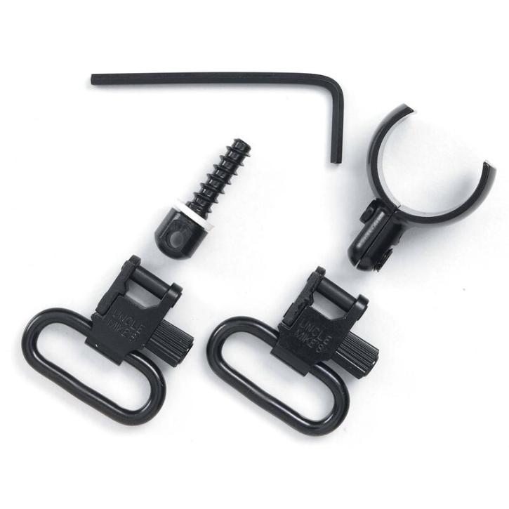 Uncle Mike's QD-Riemenbügel-Set Magnum mit Laufbandklemme für Schrotflinten (0.700 - 0.750), Schwarz Uncle Mike's QD-Riemenbügel-Set Magnum mit Laufbandklemme für Schrotflinten (0.700 - 0.750), Schwarz
