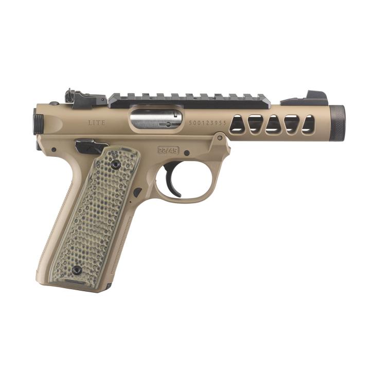 Ruger Mark IV 22/45 Lite .22 LR, 4,40" 1/2"x28, Picatinny, verstellbare Kimme, FDE Cerakote