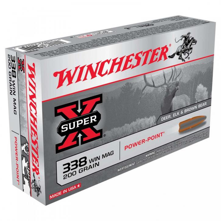 Winchester Super-X .338 Win. Mag. 200GR Power Point 20 Patronen