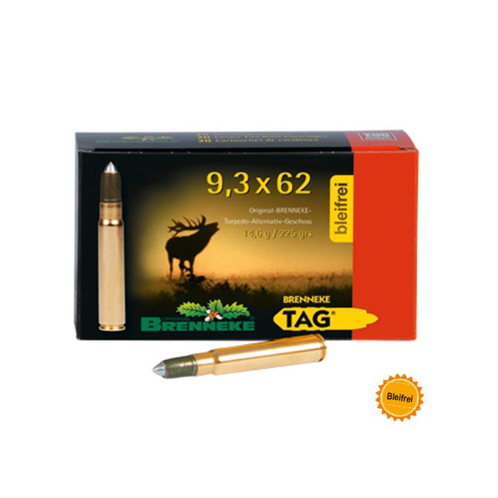 Brenneke 9,3x62 225GR TAG 20 Patronen