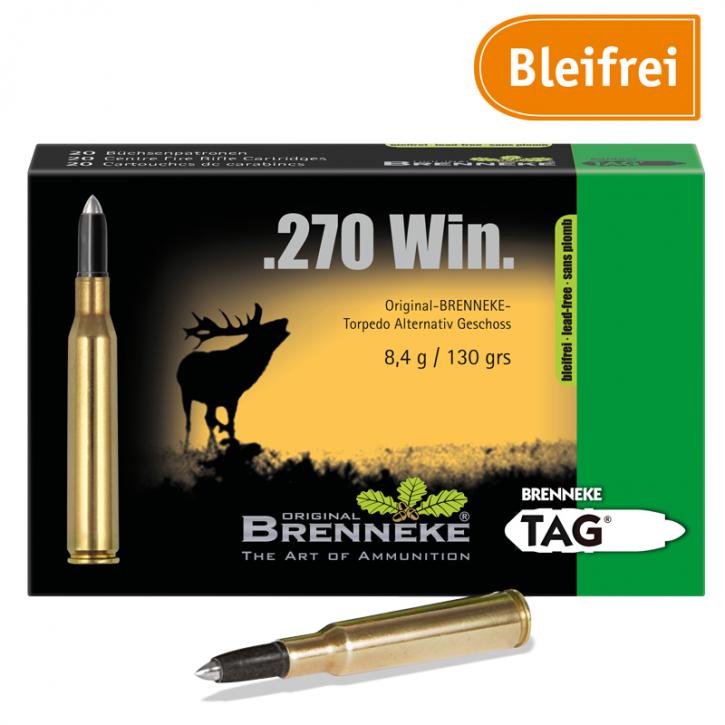 Brenneke .270 Win. 130GR TAG 20 Patronen