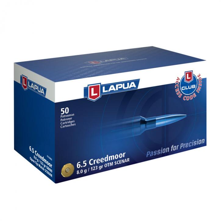 Lapua 6,5mm Creedmoor 123GR Scenar 50 Patronen