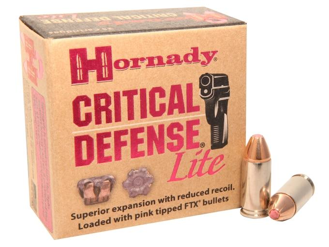 Hornady Critical Defense Lite 9mm Luger 100GR FTX 25 Patronen