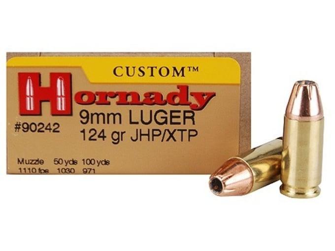 Hornady Custom 9mm Luger 124GR XTP 25 Patronen