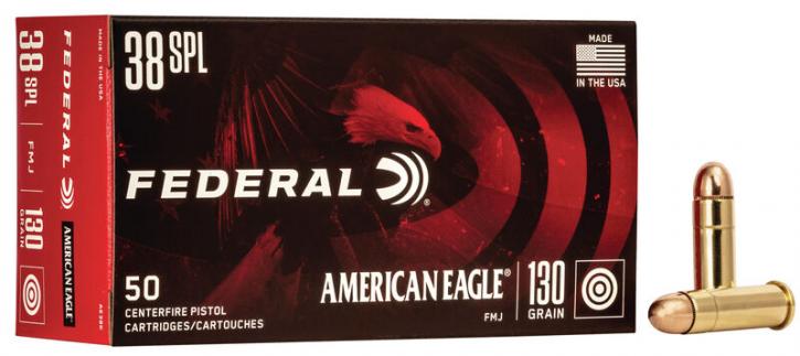 Federal American Eagle .38 Special 130GR FMJ 50 Patronen