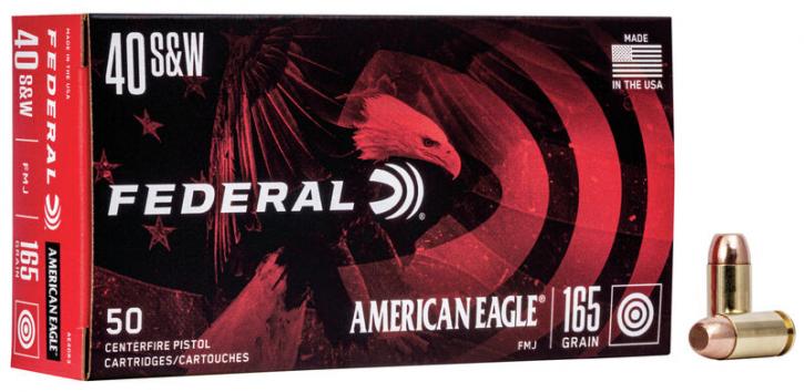 Federal American Eagle .40 S&W 165GR FMJ 50 Patronen