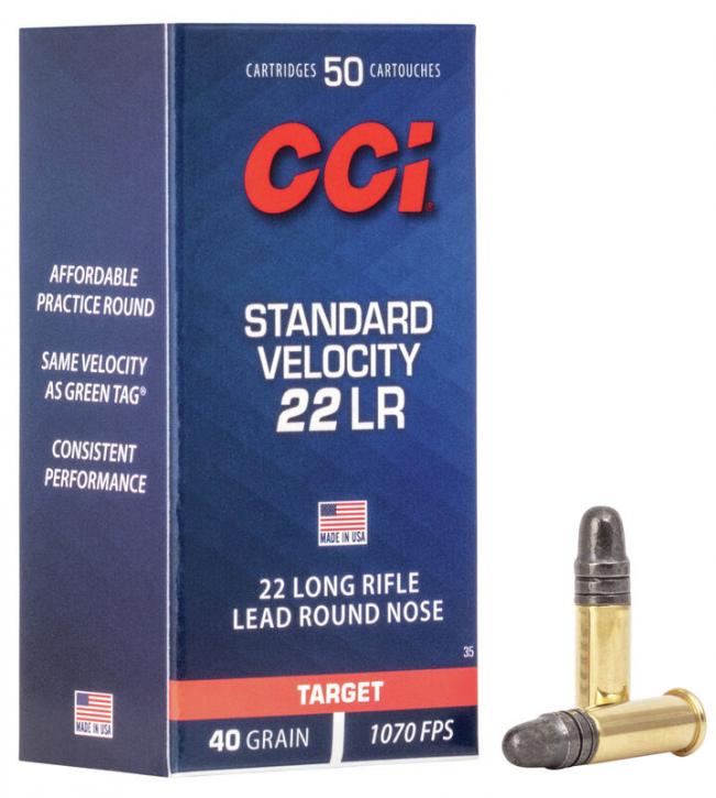 CCI Standard Velocity .22 LR 40GR LRN 500 Patronen