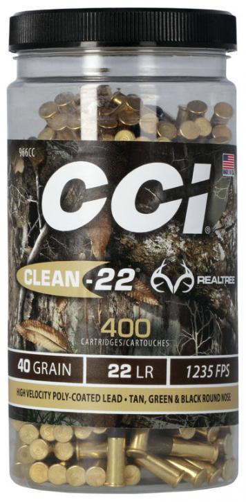 CCI Clean-22 High Velocity .22 LR 40GR LRN 400 Patronen