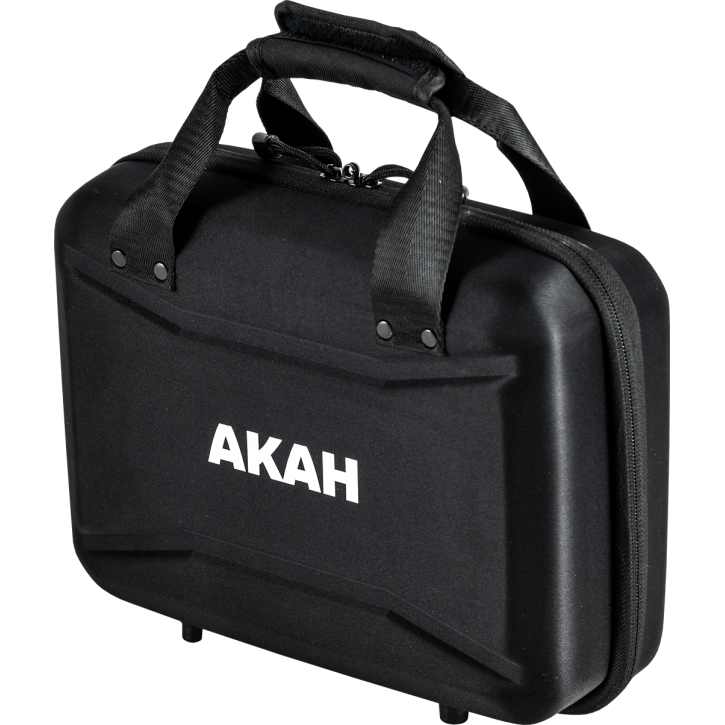 AKAH Hardcase Kurzwaffenkoffer – Nylon/Noppenschaum, abschließbar – 30,5×22,5×10,5 cm – Schwarz
