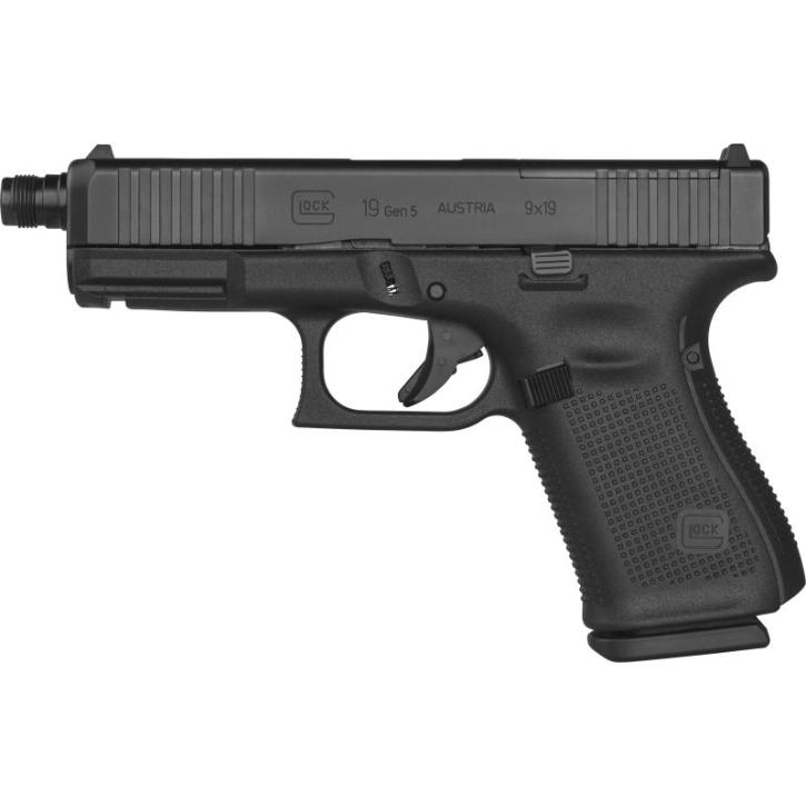 Glock Pistole G19 Gen5 FS 9 mm Luger 4" / 10,2 cm M13,5x1 links, Compact