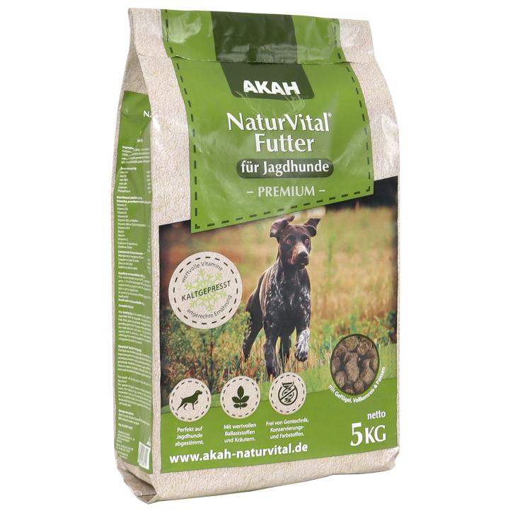 AKAH NaturVital® PREMIUM kaltgepresstes Hundefutter für Jagdhunde – 5 kg