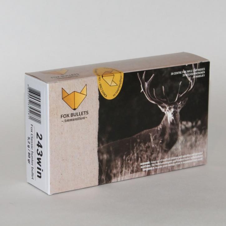 Fox Bullets Classic Hunter .243 Win. 80GR / 5,2g bleifrei 20 Patronen