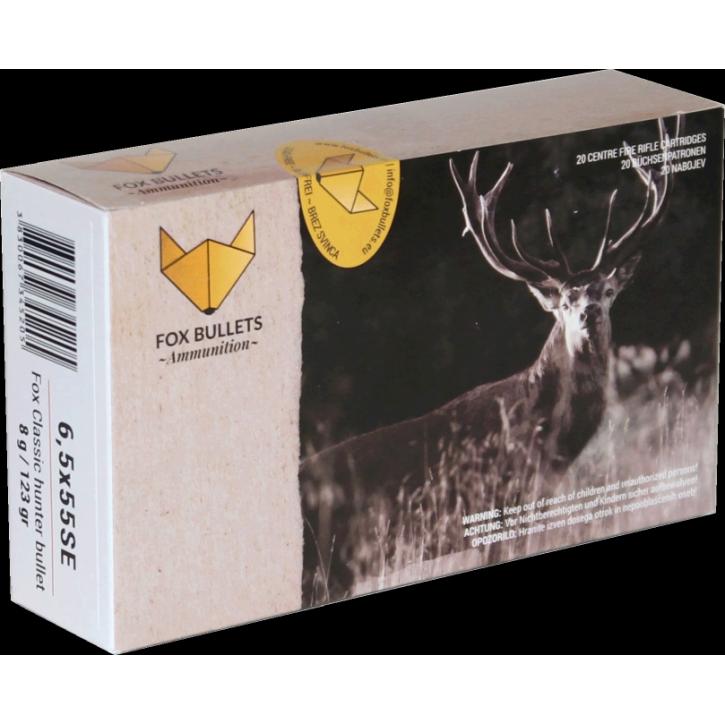 Fox Bullets Classic Hunter 6,5x55 SE 123GR / 8,0g bleifrei 20 Patronen