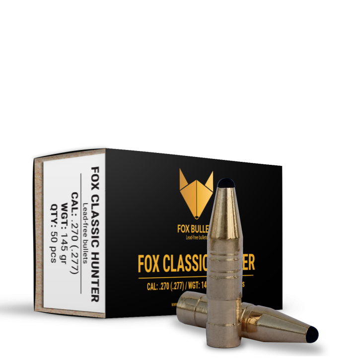 Fox Bullets Classic Hunter .277 9,4 g / 145 gr bleifreie Geschosse – 50 Stück