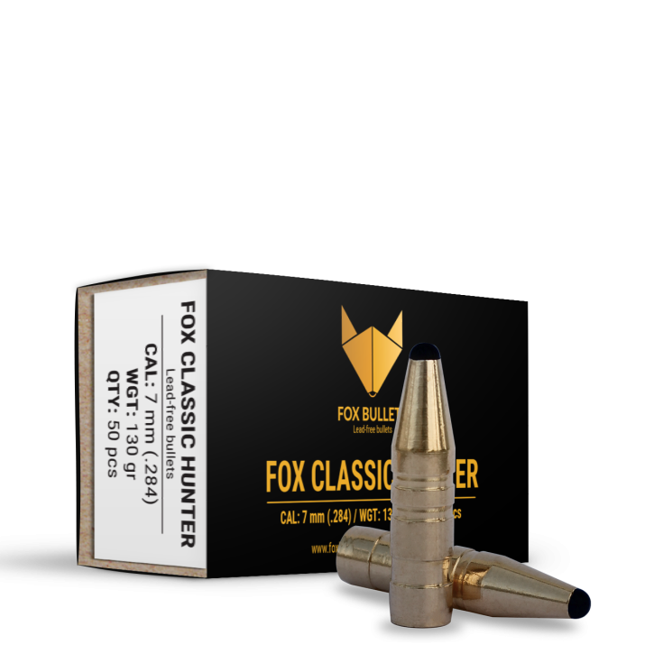 Fox Bullets Classic Hunter .284 8,4 g / 130 gr bleifreie Geschosse – 50 Stück