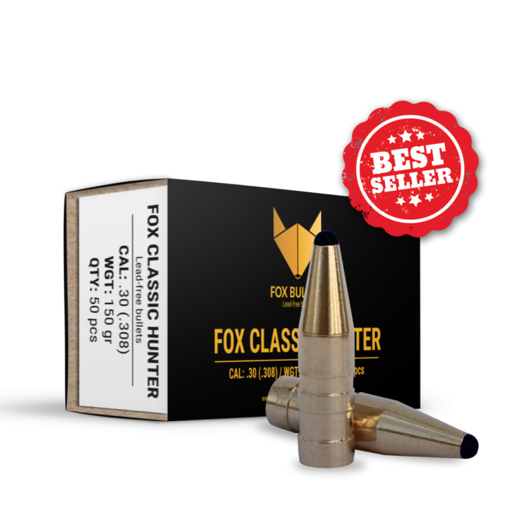 Fox Bullets Classic Hunter .308 9,7 g / 150 gr bleifreie Geschosse – 50 Stück