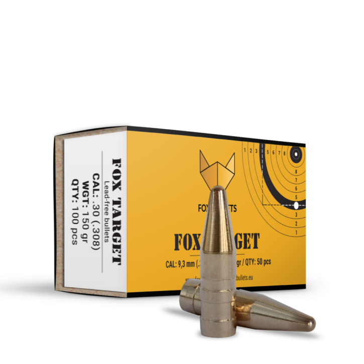 Fox Bullets Target .308 9,7 g / 150 gr bleifreie Geschosse – 100 Stück
