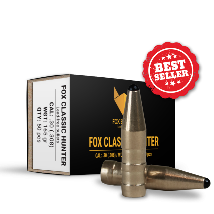 Fox Bullets Classic Hunter .308 10,7 g / 165 gr bleifreie Geschosse – 50 Stück