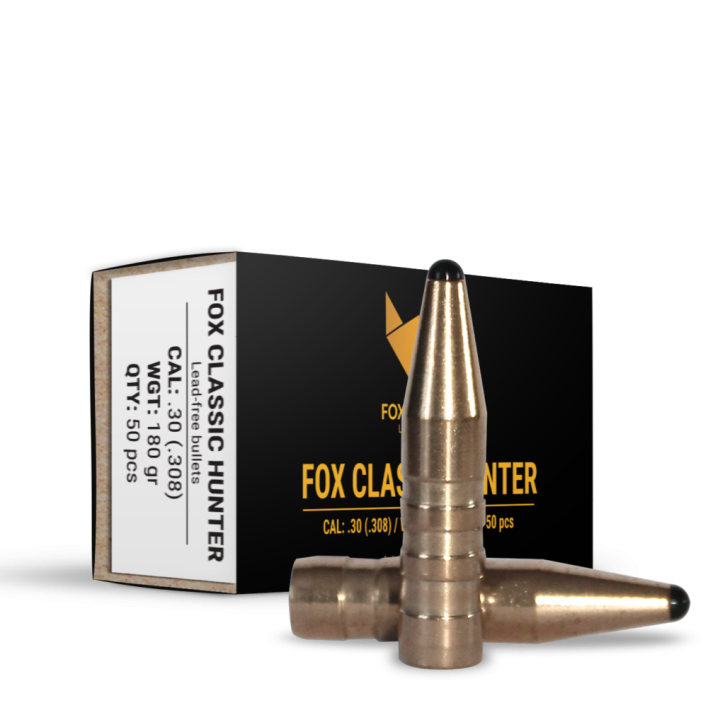 Fox Bullets Classic Hunter .308 11,7 g / 180 gr bleifreie Geschosse – 50 Stück