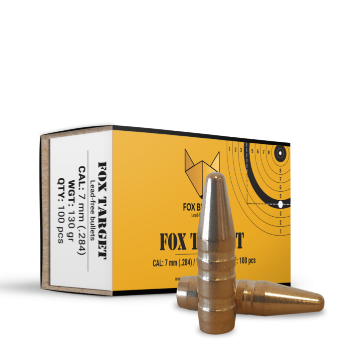 Fox Bullets Target .284 8,4 g / 130 gr bleifreie Geschosse – 100 Stück