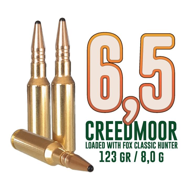 Fox Bullets Classic Hunter 6,5mm Creedmoor 123GR / 8,0g bleifrei 20 Patronen