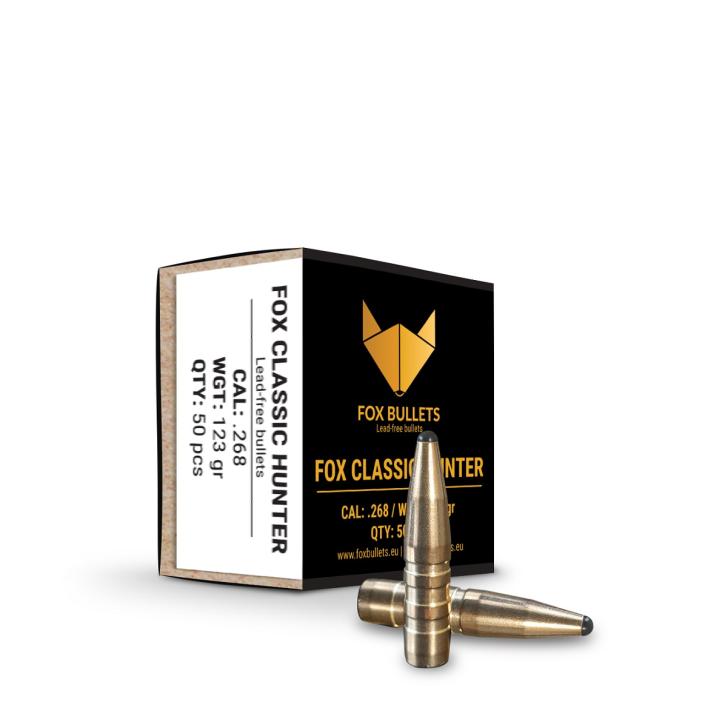 Fox Bullets Classic Hunter .268 8,0 g / 123 gr bleifreie Geschosse – 50 Stück