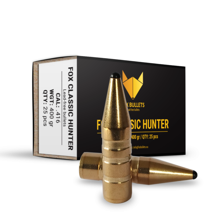 Fox Bullets Classic Hunter .416 25,9 g / 400 gr bleifreie Geschosse – 25 Stück