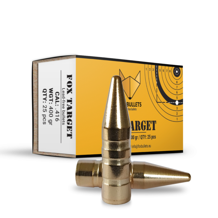 Fox Bullets Target .416 25,9 g / 400 gr bleifreie Geschosse – 25 Stück