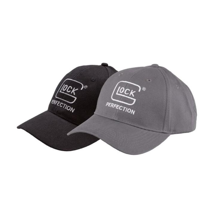 GLOCK Schildmütze Low Crown „Perfection“ – Grau – One Size (verstellbar)