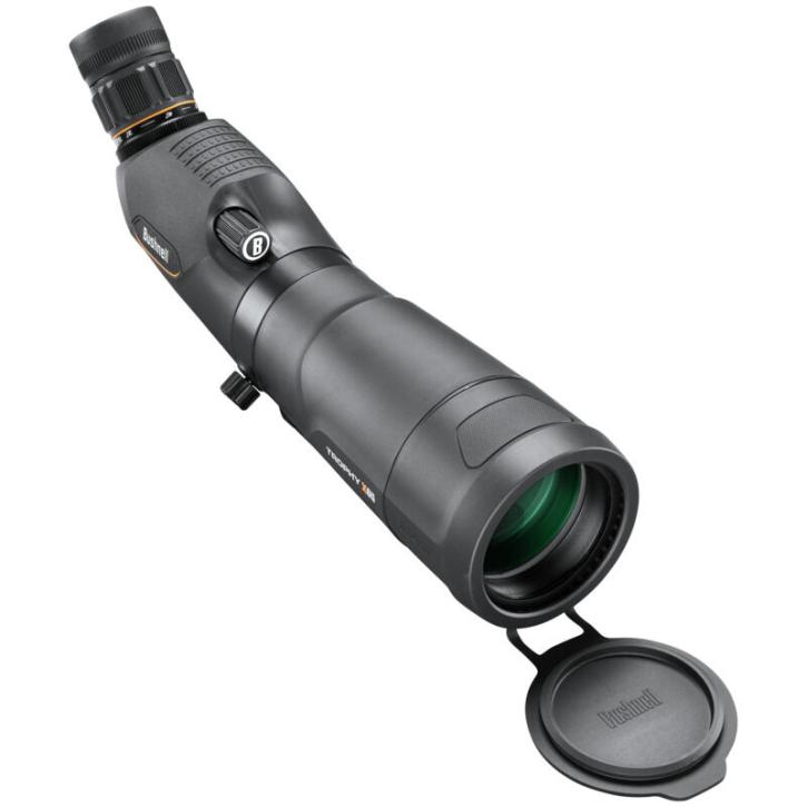 Bushnell Spektiv Trophy Xtreme 20-60x65mm mit Schrägeinblick, schwarz, Porro-Prismen, mit Koffer und Stativ